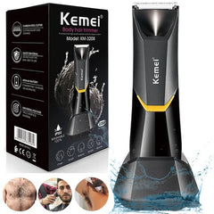 Kemei KM-3208 Men Balls Trimmer | Under Leg & Arm Private Part Timmer | Body Groomer