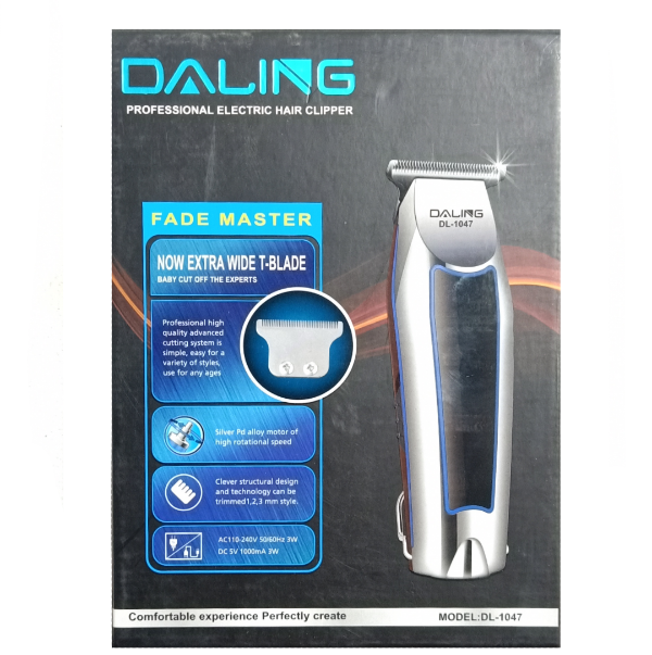 Daling DL-1047 Cordless Hair Clipper & Beard Trimmer – Precision Hair Trimmer for Men