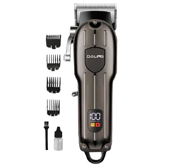 Daling DL-1538B Professional Cordless Hair Clipper & Beard Trimmer with Digital Display – Precision Grooming Tool for Men