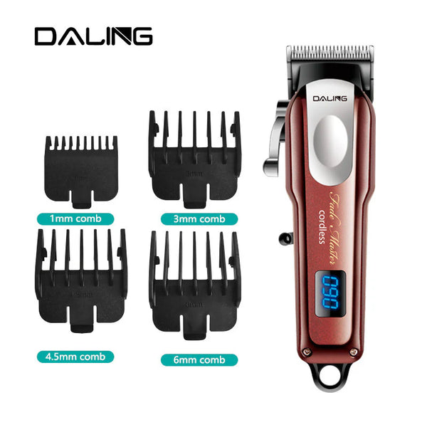 Daling DL-1587 Professional Stainless Steel Hair Clipper & Beard Trimmer with Digital Display – Precision Trimmer for Men