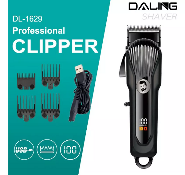 Daling DL-1629 Pro Hair Clipper & Beard Trimmer with Digital Display – Professional Trimmer for Men