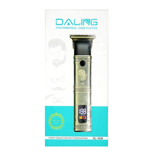 Daling DL-1636 Professional Hair Clipper, Beard Trimmer & Precision Trimmer with Metal Blades – Cordless Trimmer for Haircuts, Beard Shaping & Grooming