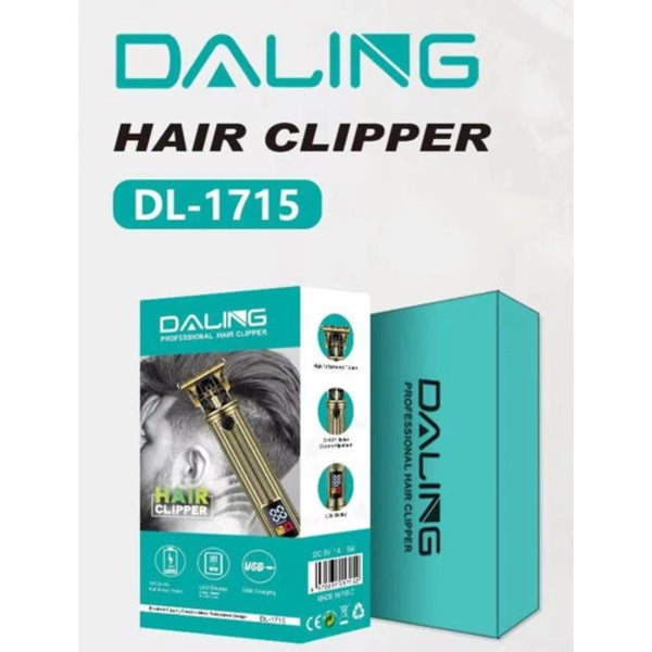 Daling DL-1715 Professional Hair Clipper and Trimmer with USB Charging – Stainless Steel Beard Trimmer and Hair Trimmer for Precision Grooming