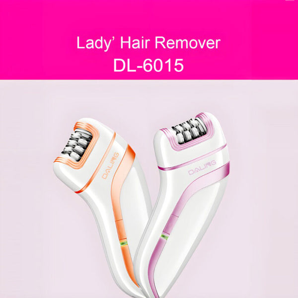 Daling DL-6015 Rechargeable Epilator, Ladies Epilator, and Hair Remover with LED Charging Light – Li-ion Battery Epilator that Cuts Hair at the Root for Smooth, Silky Skin