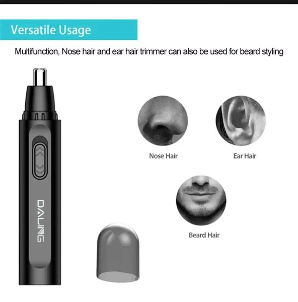 Daling DL-7106 Rechargeable Nose Trimmer, Professional Nose Trimmer with Stainless Steel Head – USB Charging Trimmer for Precision Grooming