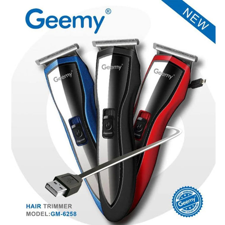 Geemy GM-6258 Hair Trimmer – Professional Beard Trimmer, Hair Trimmer with USB Charging, High-Performance Trimmer for Men’s Grooming