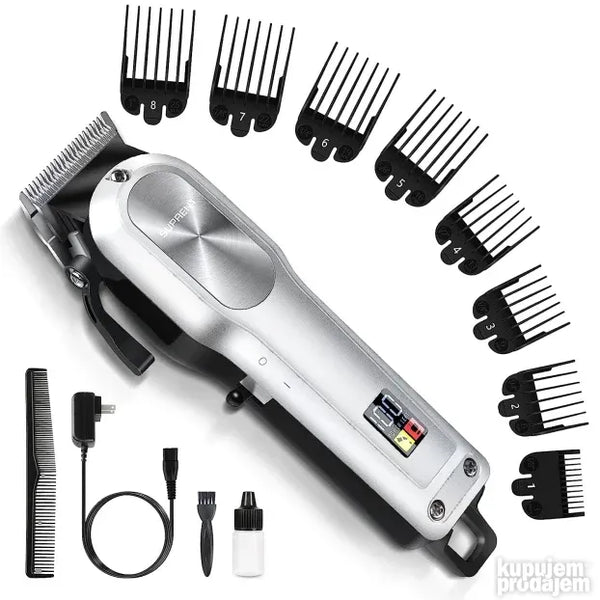 Suprent HC 295S Professional Hair Trimmer & Beard Trimmer – 6 Month Warranty, 2000mAh Li-ion Battery, Stainless Steel Blades, Adjustable Combs