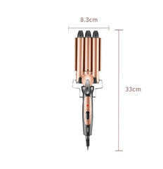 KM-1010 Foldable Three 3 Barrel Curler │ Waiver - Kemei Pakistan