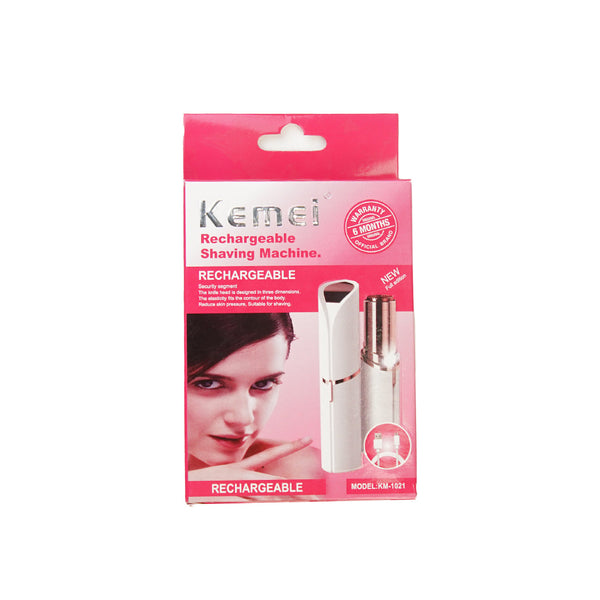 Kemei KM-1021 Ladies Shaver Rechargeabel For Upperlips Face & Body - Kemei Pakistan