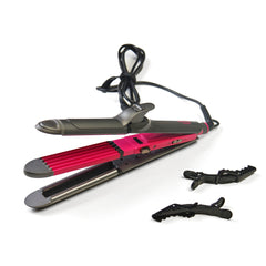 Kemei KM-1396 Beauty Styler 4 in 1 (Curler, Straightener, Waver & Crimper) - Kemei Pakistan