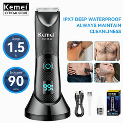 KM-1840 Ball Trimmer For Men | Under Leg  & Arm Private Part Timmer | Body Groomer