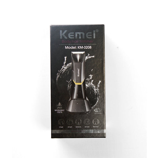 Kemei KM-3208 Men Balls Trimmer | Under Leg & Arm Private Part Timmer | Body Groomer