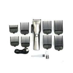 Kemei KM-6050 Professional hair Trimmer | Digital | Lithium Batteries | 8 Guiding Combs - Kemei Pakistan