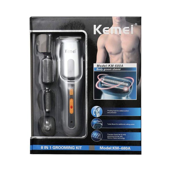 KM-680 8 in 1 Grooming Kit - Kemei Pakistan