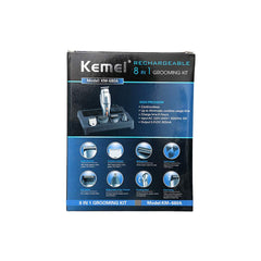 KM-680 8 in 1 Grooming Kit - Kemei Pakistan