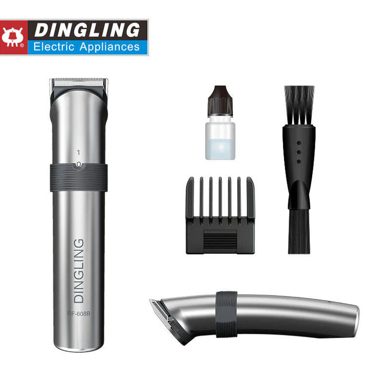 Dingling RF-608B Hair Trimmer – Professional Beard Trimmer, Hair Trimmer with Adjustable Combs, Rechargeable Trimmer for Precision Grooming