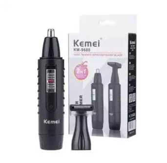 Kemei Km-9688 - 2 In 1 Rechargeable Hair and Nose Trimmer - Kemei Pakistan