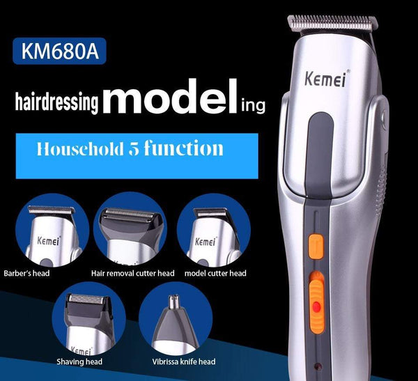 KM-680 8 in 1 Grooming Kit - Kemei Pakistan