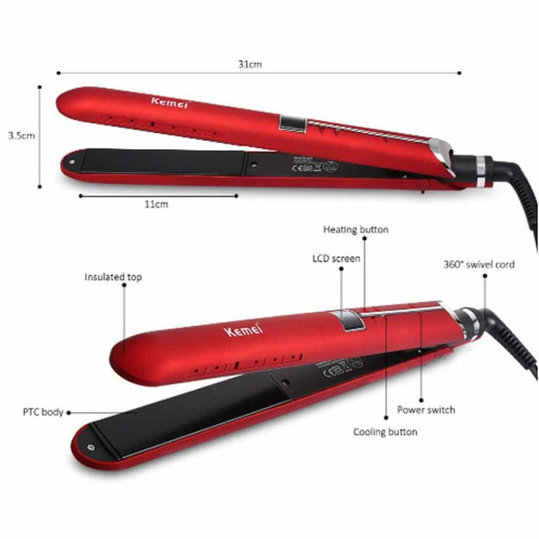 Kemei Km-2205 Ceramic Coating Digital Hair Straightener