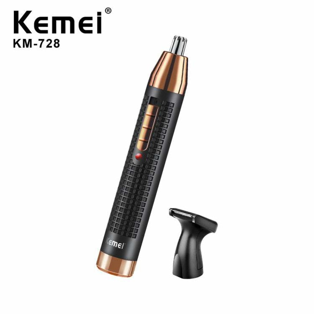 Kemei Km-728 2 In1 Rechargeable Nose Hair Trimmer For Men