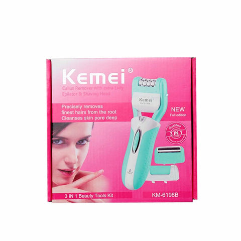 KM-6198 3 in 1 Shaver Epilator